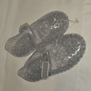 Old Navy Clear Jelly Mary-Jane Hearts Sandals Shoes for Toddler Girl Size 9 NWOT